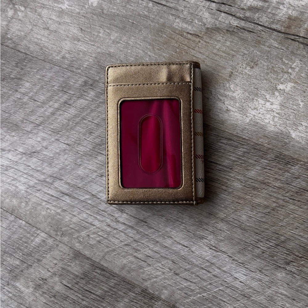 Coach peyton tattersall plaid wallet / card holder - Picture 2 of 6